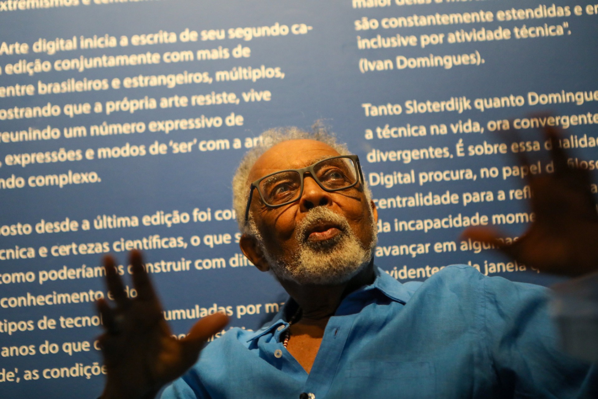 Gilberto Gil no contexto da apresentação de Gil Futurível.